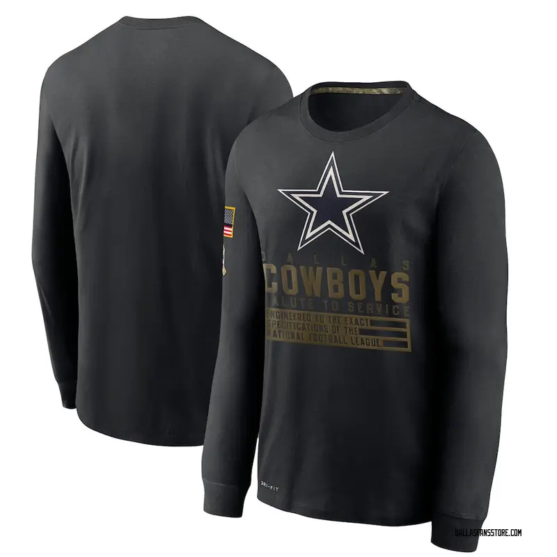 Daryl Johnston Dallas Cowboys Youth Legend Olive Salute to Service Sideline  Long Sleeve T-Shirt