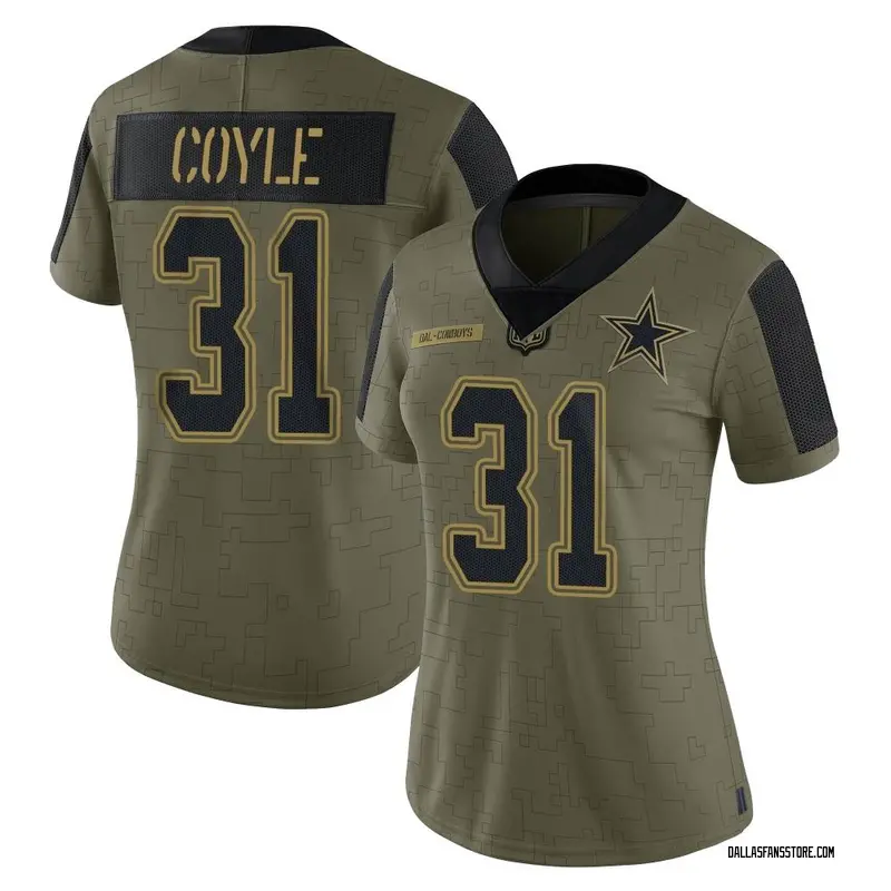 Tyler Coyle Dallas Cowboys Women's Legend Olive Salute to Service Scoop  Neck T-Shirt