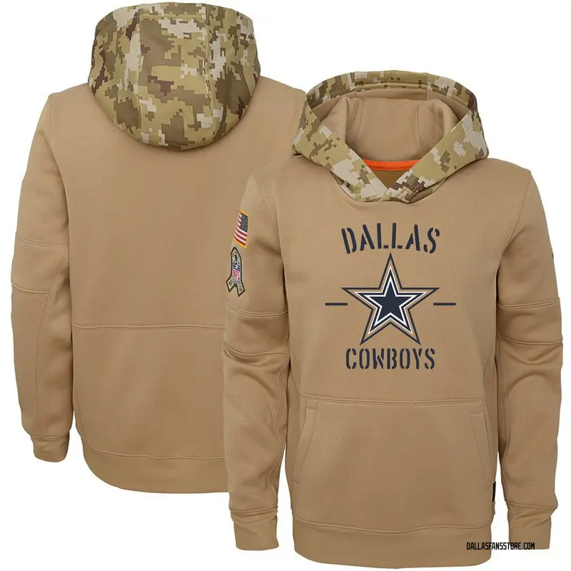 2019 DALLAS COWBOYS Salute to Service Sideline Therma Pullover Hoodie A